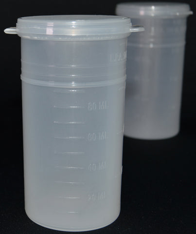 120ml (4oz) 3-Seal Touch-Top Container Vials, Tall with Graduations and EPA Fill Line, 100/Case