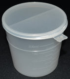 240ml (8oz) 3-Seal Touch-Top Containers with Graduations and Locking Latch, 25/Case