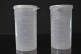 120ml (4oz) 3-Seal Touch-Top Container Vials, Tall with Locking-Latch Lids, 150/Case