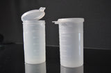 120ml (4oz) 3-Seal Touch-Top Container Vials, Tall with Locking-Latch Lids, 100/Case