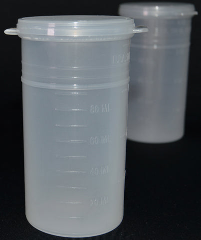 120ml (4oz) 3-Seal Touch-Top Container Vials, Tall with Graduations and EPA Fill Line, 150/Case