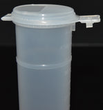 50ml (1.7oz) 3-Seal Touch-Top Container Vials, Tall with Graduations and Locking Latch, 600/Case