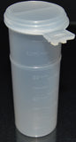 50ml (1.7oz) 3-Seal Touch-Top Container Vials, Tall with Graduations and Locking Latch, 600/Case