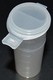 50ml (1.7oz) 3-Seal Touch-Top Container Vials, Tall with Graduations and Locking Latch, 150/Case