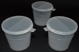 240ml (8oz) 3-Seal Touch-Top Containers with Graduations and Locking Latch, 50/Case