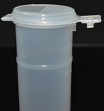 50ml (1.7oz) 3-Seal Touch-Top Container Vials, Tall with Graduations and Locking Latch, 150/Case