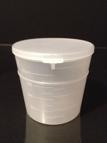 240ml (8oz) 3-Seal Touch-Top Container Jars with Attached Lids, 100/Case