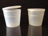 240ml (8oz) 3-Seal Touch-Top Container Jars with Attached Lids, 25/Case