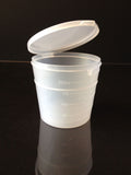240ml (8oz) 3-Seal Touch-Top Container Jars with Attached Lids, 50/Case