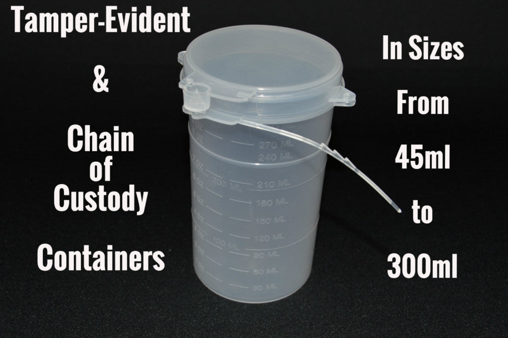 300ml (10oz) Tall Tamper Evident Containers with Chain of Custody